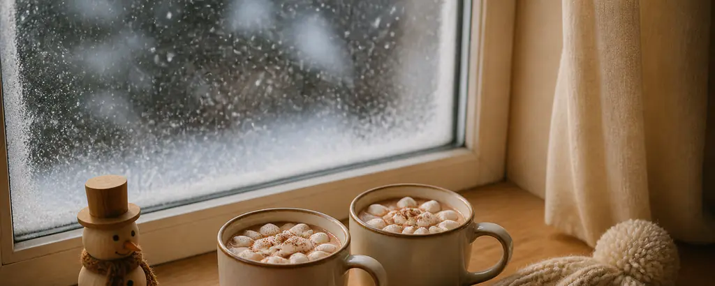 Cosy indoor winter play with blankets, crafts, and warm light